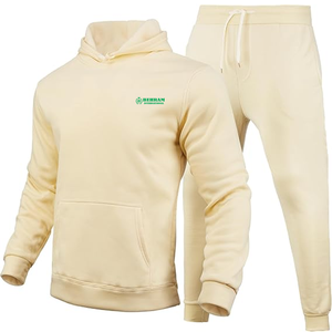 Conjunto Deportivo Unisex Behram International, Sudadera con Capucha y Pantalones de Chándal 100% Algodón, Grueso, Ecológico, Transpirable, Tallas Grandes - Product Image 6