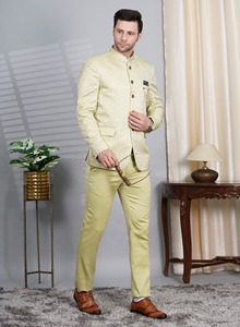 Zed Club ชุดสูท2ชิ้นผ้าโพลีเอสเตอร์มีกระดุมปกคอตั้งแบบปกติระบายอากาศได้ยาวชุดปาร์ตี้ทรงแบน - Product Image 5