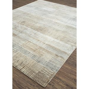 พรมขนสัตว์และไหมไผ่ถักมือสีเบจและสีน้ำตาล รุ่น Unstring Srb(715) สำหรับห้องนั่งเล่นและห้องนอนวัยรุ่น ลายแบบนามธรรม - Product Image 2