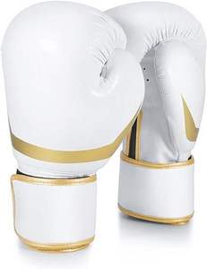 Gants de boxe Muay Thai professionnels en cuir, à doigts entiers, respirants, imperméables, protection UV, avec poignées pour sacs de frappe lourds - Product Image 2