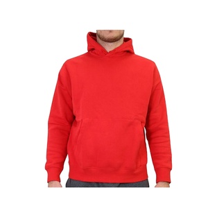 High Quality 100% Cotton Autumn Oversized Hoodies Men <b>Thick</b> <b>Fleece</b> Solid Knitted Eco-Friendly 400g Fabric Drop Shoulder - Product Image 1