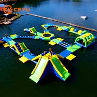 Ceyu Wibit Alternative Parc aquatique gonflable multi-niveaux résistant aux UV, parcours d'obstacles aquatiques pour enfants et adultes