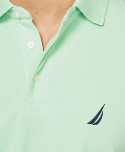 Polo pour homme en piqué de coton extensible solide à manches courtes Col polo 100% coton avec une patte de boutonnage sportive - Product Image 3