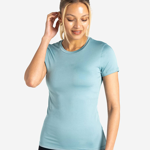 Camiseta supersuave de cuerpo entero transpirable para mujer, camiseta de manga corta con cuello redondo, de diseñador, para yoga, gimnasio y entrenamiento - Product Image 6