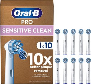 <b>Oral</b>-<b>B</b> <b>Pro</b> Sensitive Clean Electric Toothbrush Head X-Shaped Extra Soft Bristles Gentle Brushing Plaque Removal <b>10</b> Toothbrushes - Product Image 1