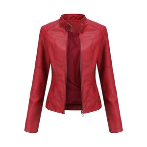 Nouvelles dames veste en cuir pour femmes à manches longues élégant mode vêtements d'extérieur coupe-vent écologique hiver vêtements quotidiens personnalisable - Product Image 1