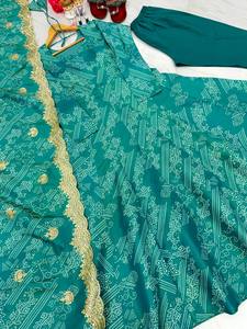 ผ้าไหมพิมพ์ลาย anarkali ออกแบบล่าสุด - Product Image 2