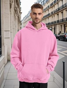 Sudaderas con capucha informales de invierno para hombre Color sólido 100% algodón Ajuste regular con diseño de bolsillo Secado rápido y transpirable - Product Image 5