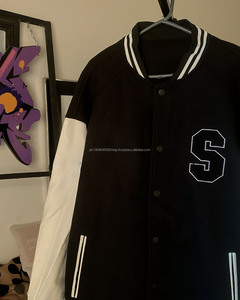 Veste de baseball en cuir pour hommes de haute qualité Vintage Winter Fall Chenille Letterman Varsity High Street du fabricant personnalisé - Product Image 5