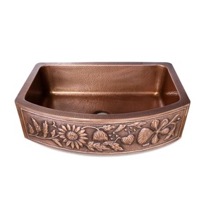อ่างล้างจานทองแดงแบบเดี่ยวโบราณสำหรับโรงนาอ่างล้างจานแบบสั่งทำโดยตรงจากโรงงานอินเดียขายตรงห้องน้ำ - Product Image 6