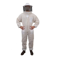 Costume d'abeille pour hommes femmes résistant aux piqûres polycoton costume d'apiculture gants et capuche ventilée corps complet tenue d'abeille apiculteurs