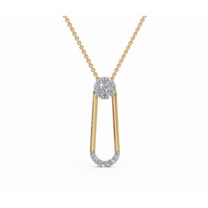 Colgante de Diseño de Lujo con Diamante Cultivado en Laboratorio de Corte Redondo de 0.264 Ct, Joyería de Oro de 9 KT, 14 KT y 18 KT, Proveedor Mayorista OEM B2B para Exportación - Product Image 5