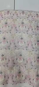 <b>Indian</b> Exporter Designer Embroidery Base <b>Fabric</b> Viscose Georgette <b>Fabric</b> Available at Inexpensive Price from India - Product Image 2