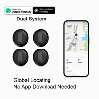 Lot de 4 traceurs GPS en vrac avec alarme sonore via application pour clés, portefeuille, bagages, animaux de compagnie - Localisateur anti-perte pour fournisseurs