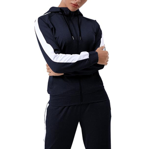 Chándal de mujer de color liso recién llegado para ropa de calle conjunto de chándales cálidos de invierno de calidad superior con cremallera para mujer - Product Image 5