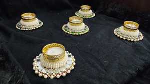 Bougeoir de décoration de table Bougeoir artisanal indien, bougeoir à bougie chauffe-plat en métal Décor de Noël - Product Image 6