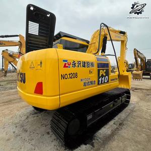 Excavatrice Komatsu PC110 d'occasion, 11 tonnes, godet de 0,53 m³, marque japonaise d'origine, excavatrice de construction sur chenilles moyennes, faible nombre d'heures, certifiée CE - Product Image 3