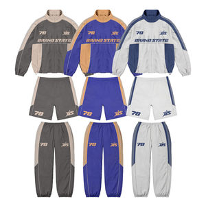 Survêtements pour hommes en nylon épais Ensemble de trois pièces avec logo personnalisé Grande taille OEM ODM Coupe-vent de sports d'hiver Panneau anti-pluie - Product Image 1