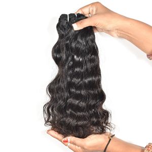 Venta al por mayor 100% virgen vietnamita joven donante Remy Pelo Largo ondulado mechones en color negro ninguno químico y sin caída de pelo indio - Product Image 1