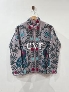 Abrigo Bohemio Bordado a Mano para Mujer, Prenda Exterior de Algodón con Estampado Floral, Cuello Camisero, Manga Larga, Ropa Casual de Primavera - Product Image 3