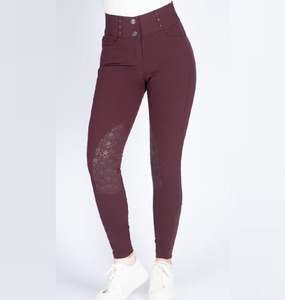 Pantalones de mujer ecuestres de alta calidad, ropa personalizada elástica de 4 vías, pantalones de montar a caballo al por mayor a granel - Product Image 1