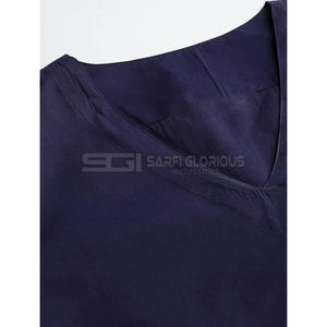 Tenues médicales d'été confortables pour femmes, couleur unie personnalisée, ensembles d'uniformes d'infirmière, tissu tricoté, vêtements de médecin - Product Image 5