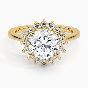 2.00 CT bague en diamant de laboratoire de coupe ronde 14K or jaune bague de mariage et d'anniversaire cadeau design élégant à la mode pour les femmes aux états-unis - Product Image 1