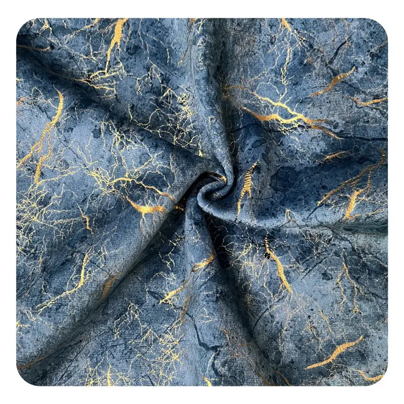 Warp dệt kim Hà Lan nhung hư hỏng và in thiết kế với lông cừu ủng hộ sofa bọc vải