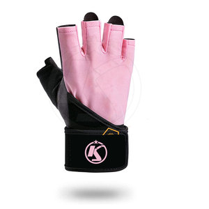 Gants en cuir unisexes à demi-doigts avec logo personnalisé pour la gym, la course, les sports, la remise en forme, les entraînements, la musculation, adhérence de haute qualité - Product Image 2
