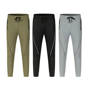 2025 à la mode confortable coupe ajustée pantalons pour hommes couleur unie conception respirante personnalisable fournisseur OEM du Pakistan - Product Image 1