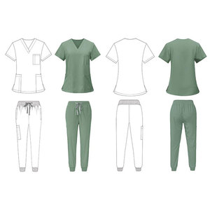 Costume de gommage en coton 100% sur mesure fabriqué en usine à vendre manches courtes vêtements de travail d'hôpital médical gommage d'allaitement - Product Image 5