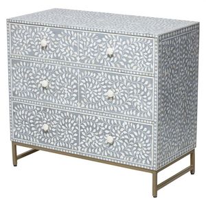 Commode décorative indienne faite à la main avec incrustations d'os, meuble en os incrusté, table de chevet pour chambre à coucher - Product Image 5