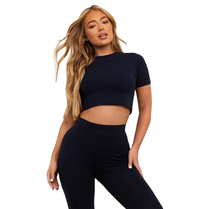 Camiseta Corta Moderna con Logotipo Personalizado, 100% Algodón, Cuello Redondo, para Mujer, Ropa Deportiva, Logotipo Personalizado, Ropa Casual - Product Image 2