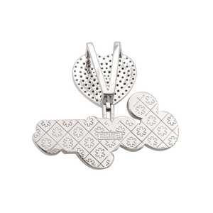 Pendentif et breloque personnalisés en or 14 carats avec moissanite Seuyn, gravés avec votre nom - Product Image 3