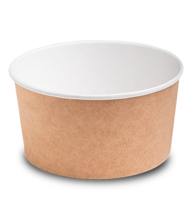 Wholesale 1000ml Kraft Paper Food Round <b>Bowl</b> Stackable Sealable Greaseproof Container for Hot and cold products custom Logo - Product Image 1