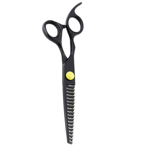 Ciseaux amincissants professionnels en acier inoxydable allemand couleur noire ciseaux amincissants de coiffeur pour la beauté - Product Image 5