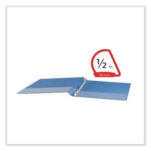 Universel 11 pouces. X 8,5 pouces 0,5 pouces Porte-documents bleu clair à 3 anneaux inclinés avec anneau en D, capacité [indiquer la capacité], catégorie de produit : Plateaux de classement - Product Image 6