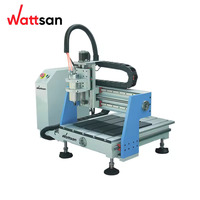 Wattsan 0404 Mini Tour de fraisage CNC de bureau 1.5KW avec arbre flexible et pompe à eau Artcam