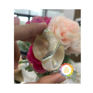 Affordable Vietnam <b>Crystal</b> Conch Shell Napkin Rings Elegant Handmade Finish for Party Décor - Product Image 1