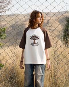 2025 nuevo diseño estampado Top mujer manga raglán Spicy Girl Camiseta de punto algodón Spandex ropa ajustada para mujer - Product Image 2