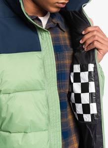 แจ็กเก็ตขนเป็ดสำหรับผู้ชายไซส์ใหญ่พิเศษงาน OEM วัสดุโพลีเอสเตอร์ย้อมสีแนววินเทจแบบปัก - Product Image 5