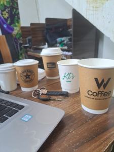 Gobelets à double paroi Nexo Luxe Biodégradables Recyclables en papier jetables pour café thé eau boissons fêtes maison et bureau - Product Image 2