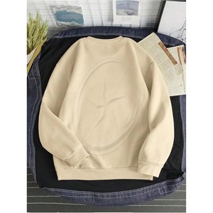 เสื้อสเวตเตอร์แขนยาวสำหรับผู้ชายเสื้อสเวตเตอร์คอกลมระบายความร้อนเสื้อสวมหัวเปิดไหล่ปล่อย - Product Image 5