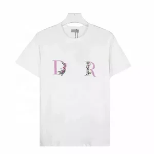 Venta al por mayor 100% algodón camisetas de los hombres de color sólido personalizado de punto 260g transpirable ecológico verano Casual diseño último - Product Image 2