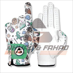 Meilleure vente Gants de golf sur mesure pour gaucher Tissu Cabretta respirant en cuir véritable de haute qualité Logo de sport cool - Product Image 3