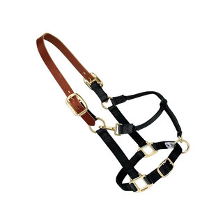 Cabestro Breakaway Horse de alta calidad con correa de barbilla ajustable Corona de Cuero flexible Nylon Equine Tack Safe para caballos Uso diario - Product Image 5