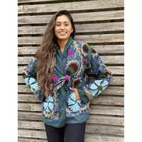 Veste longue brodée à la main Suzani pour femme, style bohème, gypsy, festival, cadeau spécial