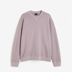 Alta calidad hombres color lila peso pesado polar cuello redondo sudadera últimas sudaderas de gran tamaño sudadera básica - Product Image 5