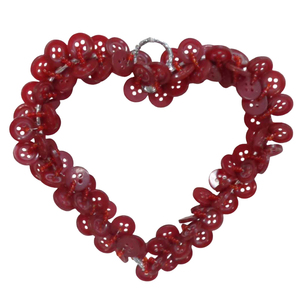 Fer fait main/perles suspendus coeur tenture murale décoration nickelage pour la décoration de noël personnalisé en vrac - Product Image 6