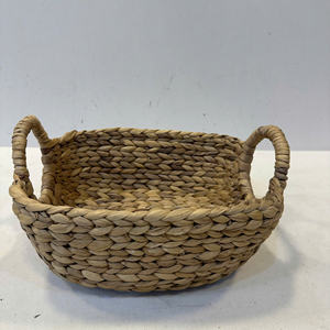 Panier de rangement ovale de luxe en jacinthe d'eau, écologique, fabrication de précision, léger, taille S, usage polyvalent - Product Image 6